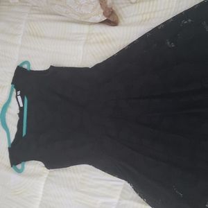 Black lace cocktail dress